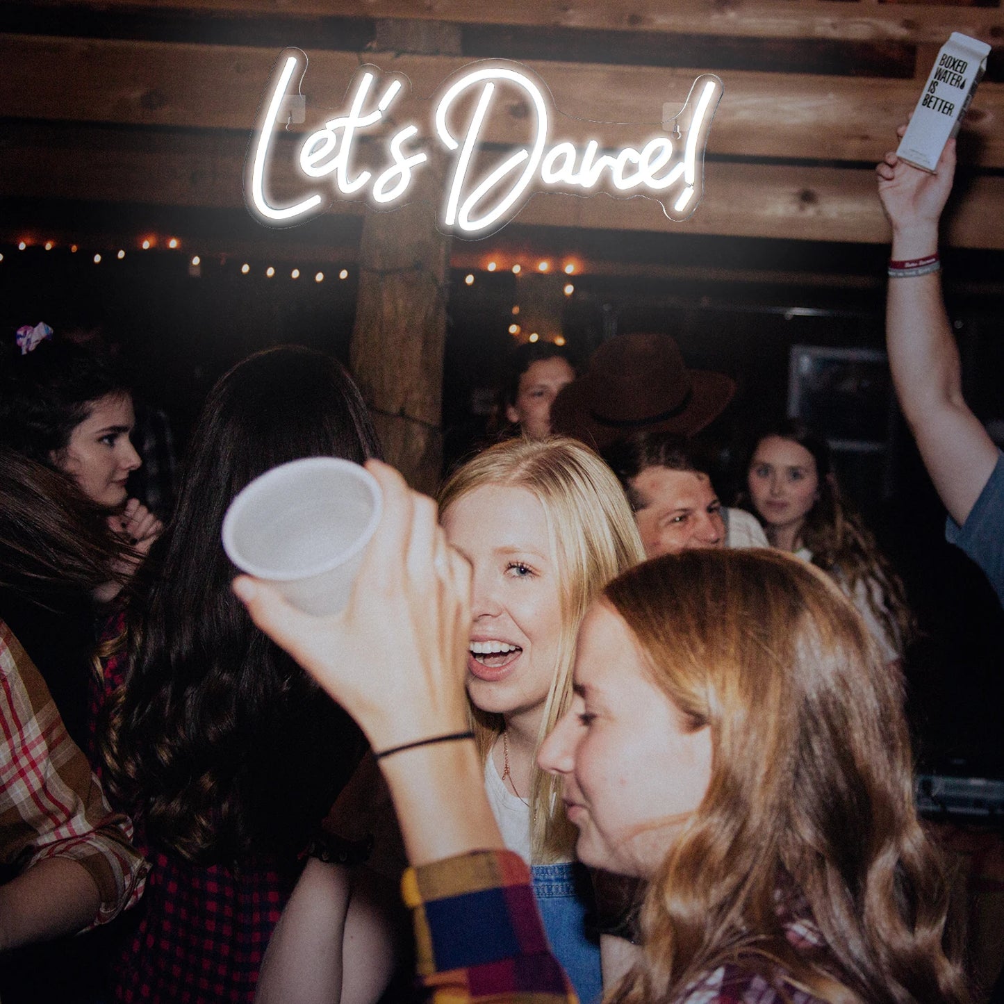 Letreiro de LED "Let's Dance" 5V USB - Econômico