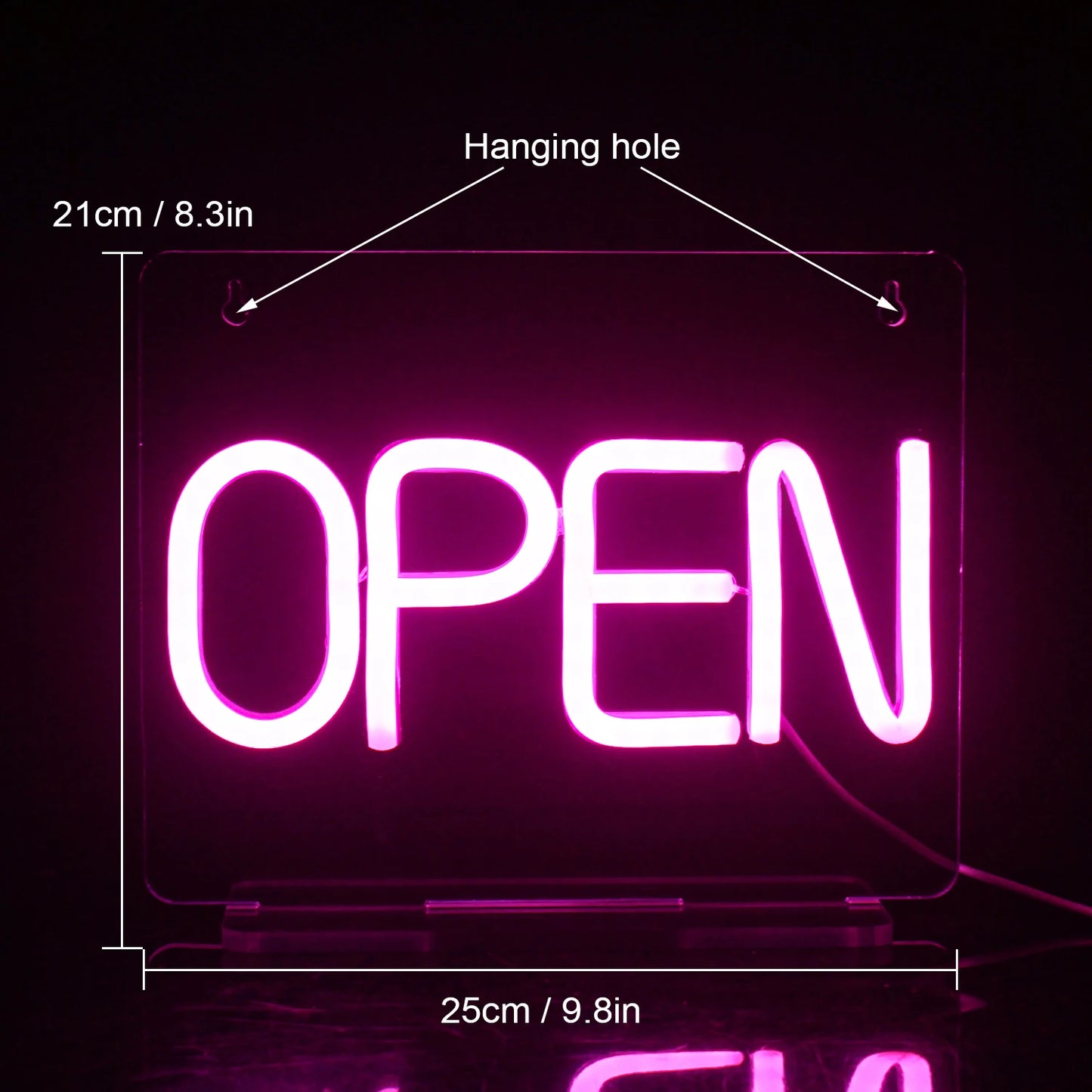 Letreiro de LED 5V USB "Open" - Econômico