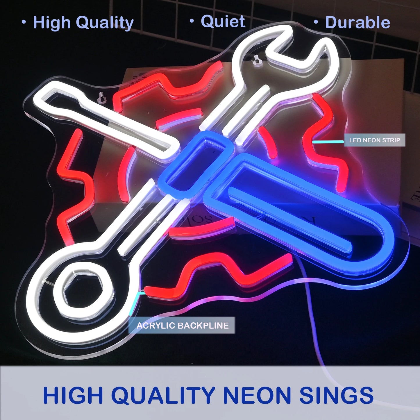 Letreiro de LED Automotivo para Garagem 5V USB - Econômico