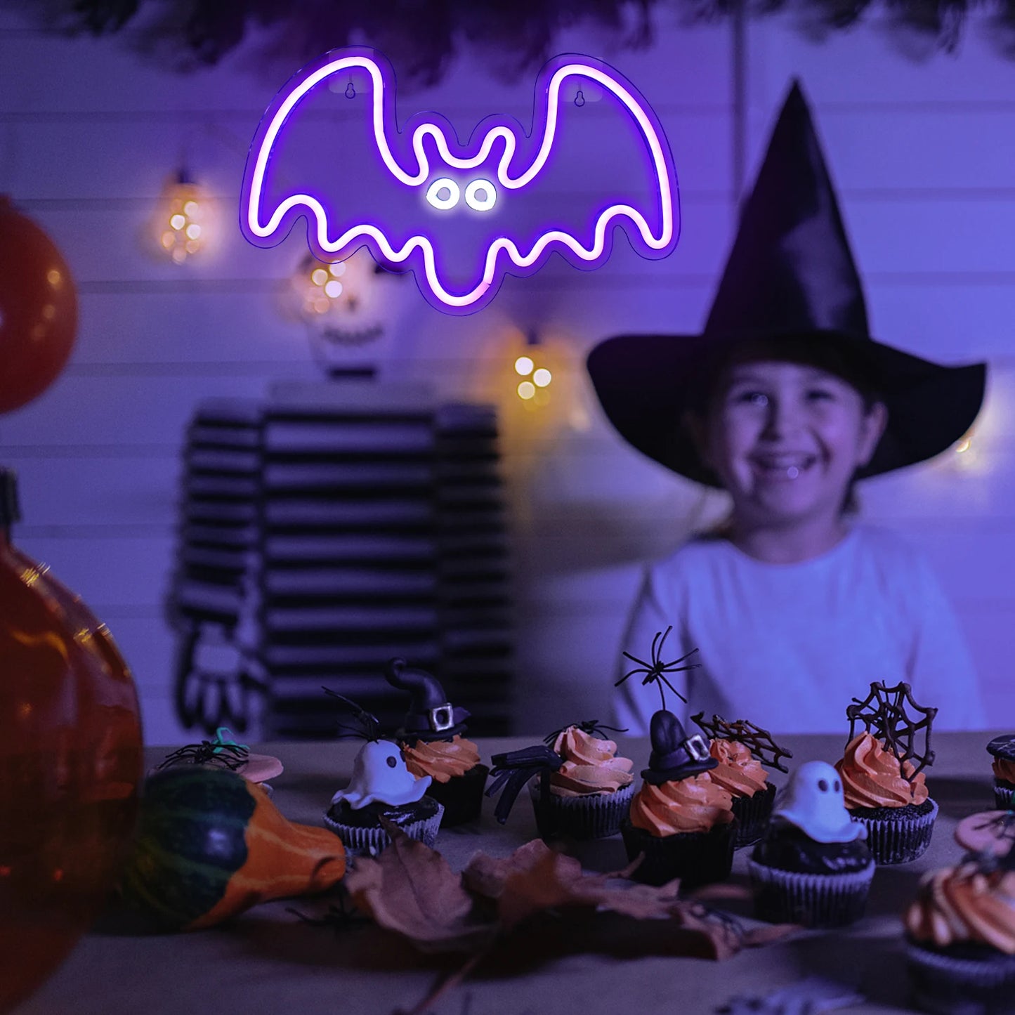 Letreiro de LED de Morcego 5V USB - Econômico