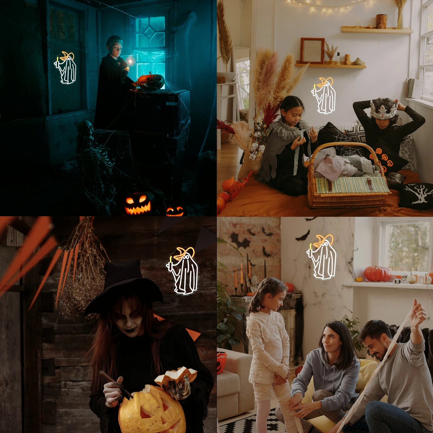 Letreiro de LED Ghost 5V USB - Econômico