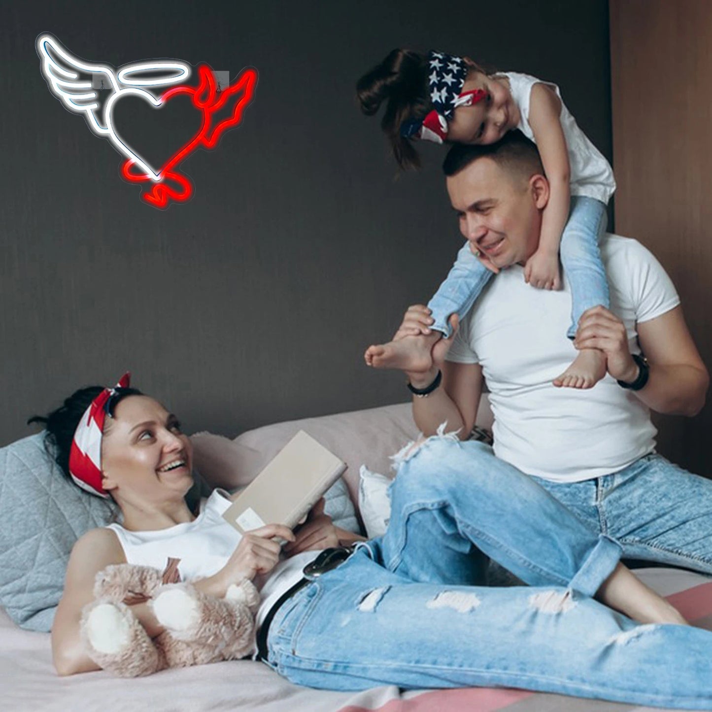 Placa de LED Coração 5V USB - Econômica