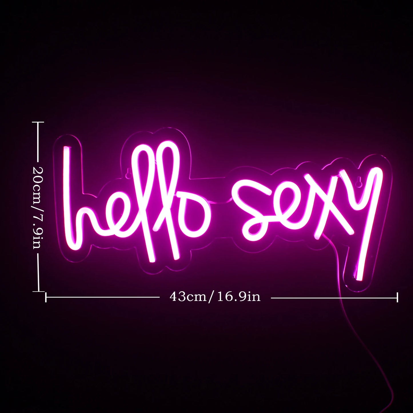 Letreiro de LED "Hello Sexy" 5V USB - Econômico