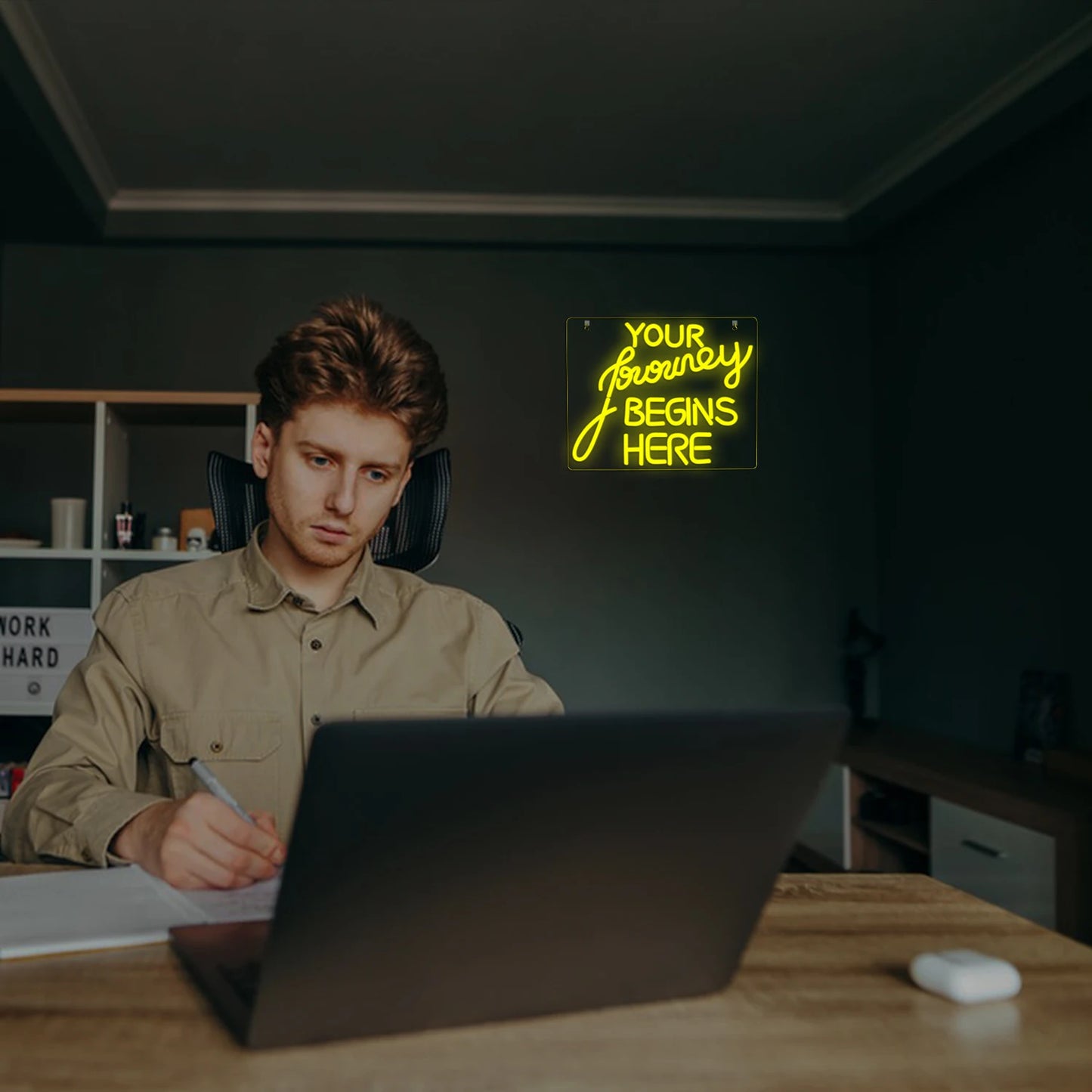 Letreiro de LED USB 5V Journey Begin - Econômico