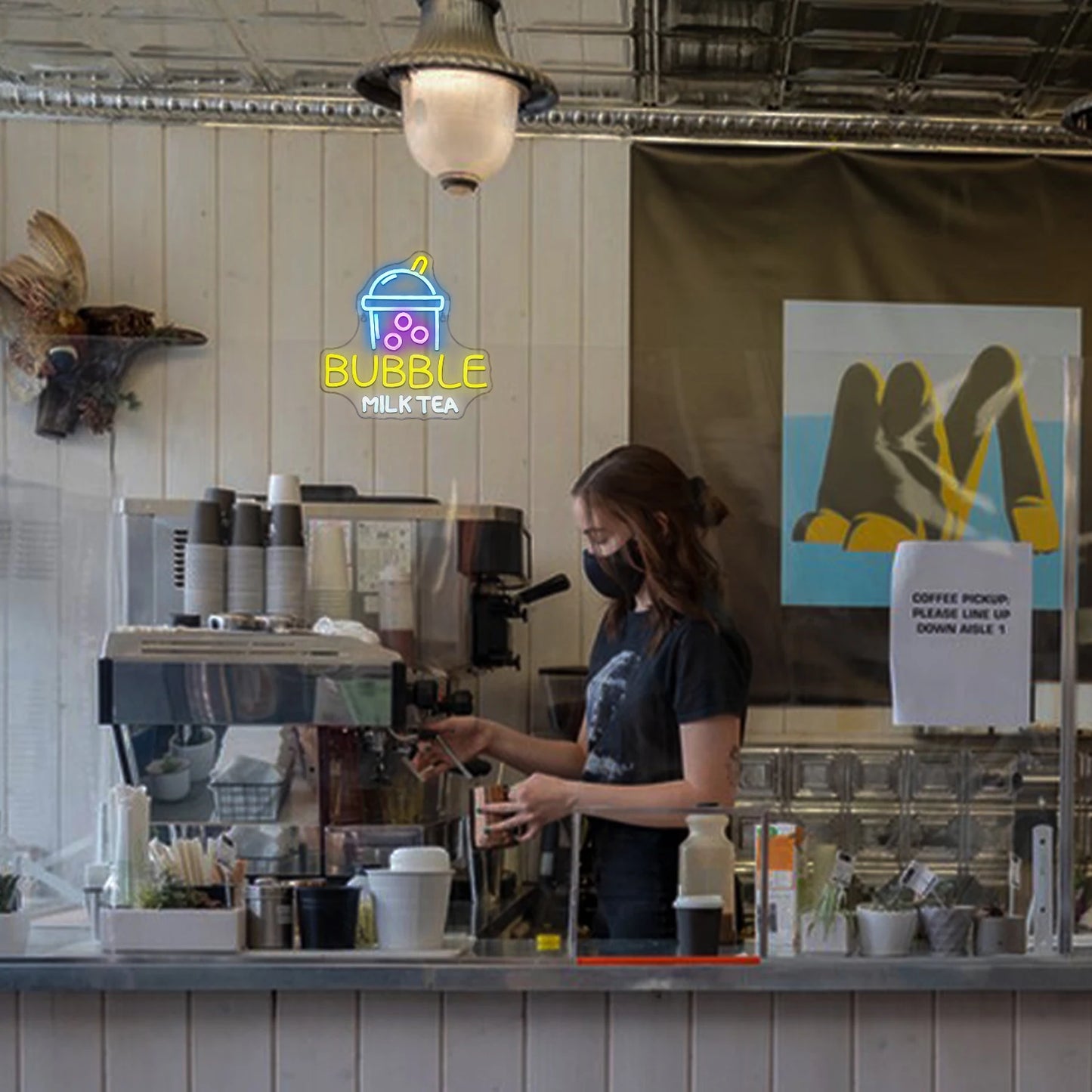 Letreiro de LED USB 5V Chá de Bolhas - Econômico