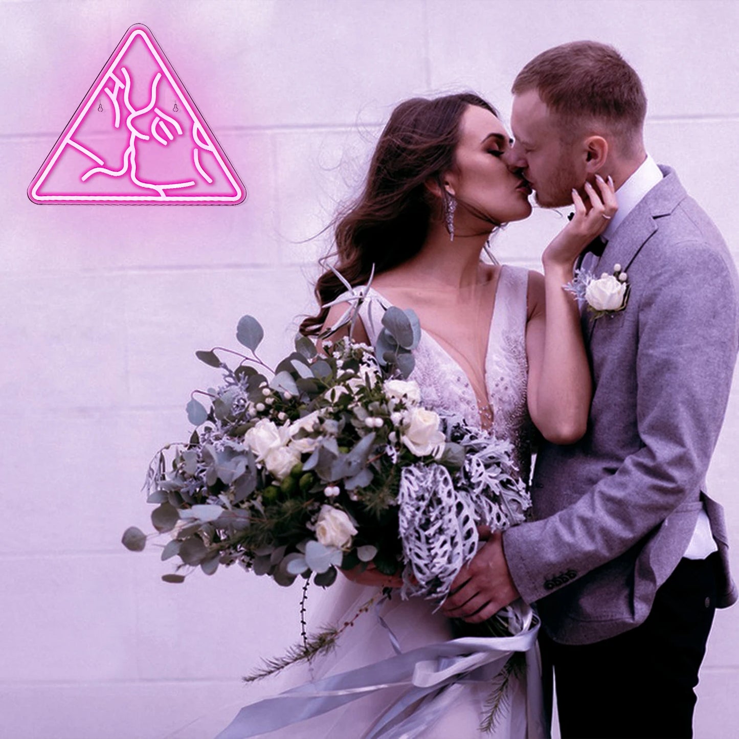 Letreiro de LED Kiss 5V USB - Econômico