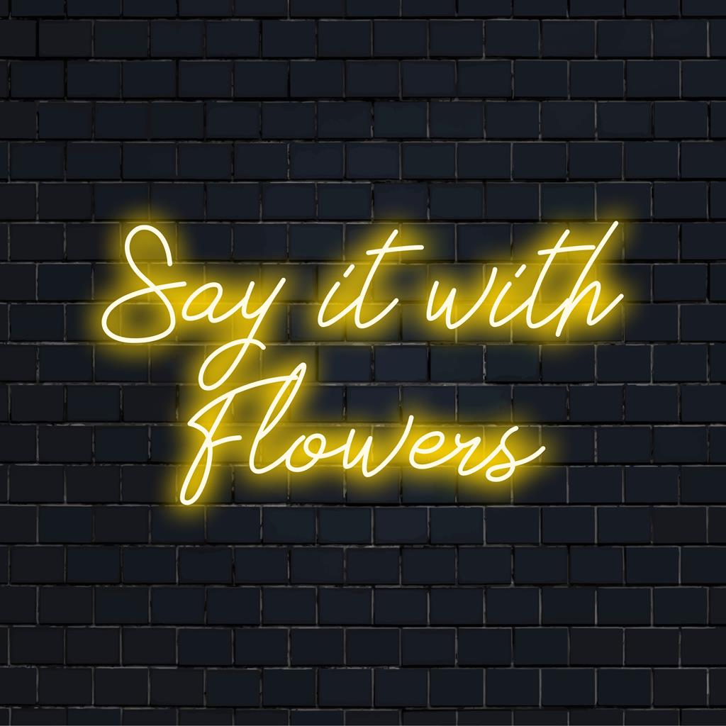 Placa de neon LED personalizada com tema floral, perfeita como decoração neon personalizada, realçando qualquer ambiente com luz neon vibrante.