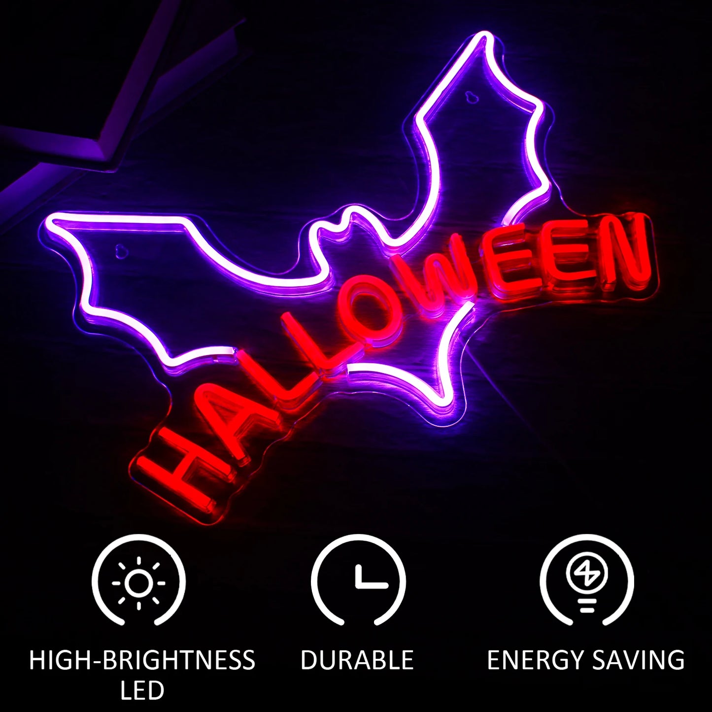 Letreiro de LED USB 5V para Halloween - Econômico