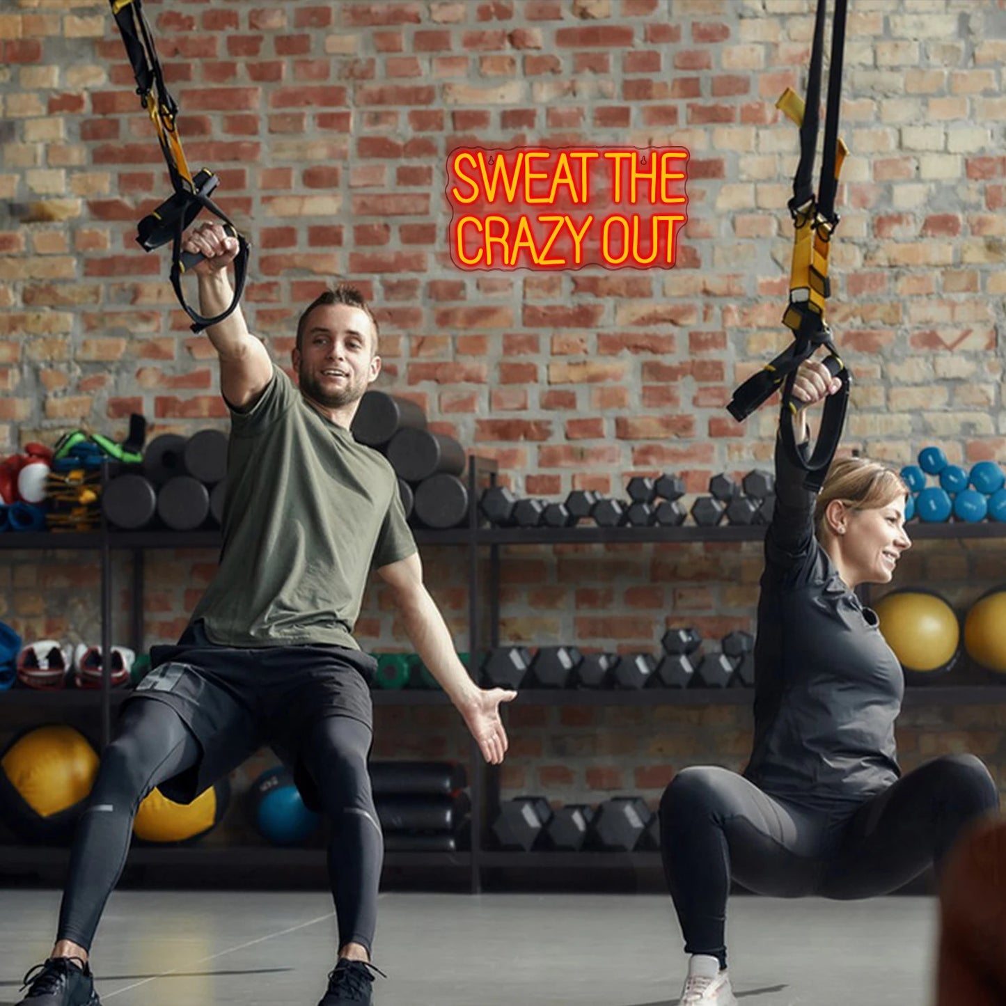 Suor para Expulsar a Loucura Letreiro de LED USB 5V - Econômico