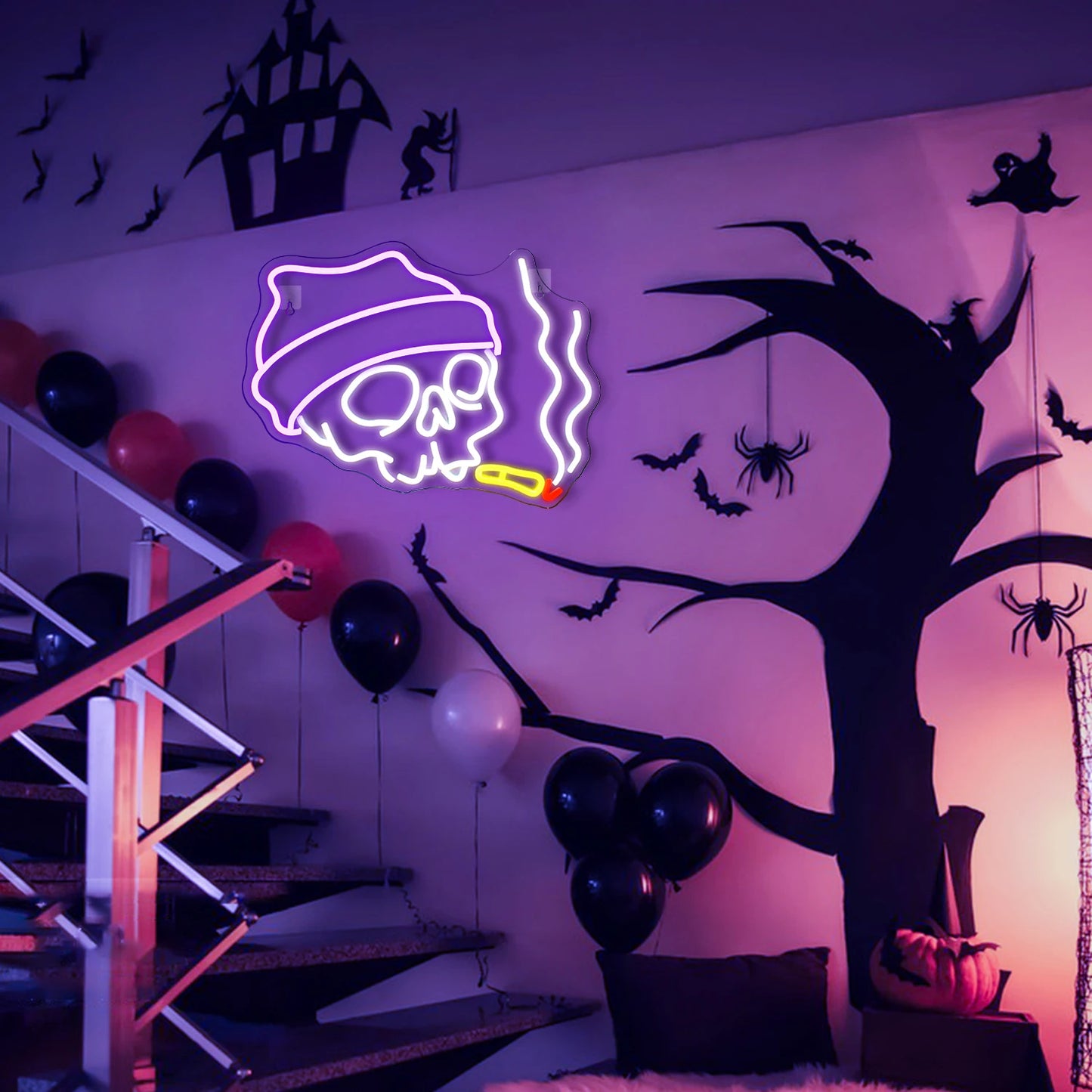 Letreiro de LED de Caveira 5V USB - Econômico