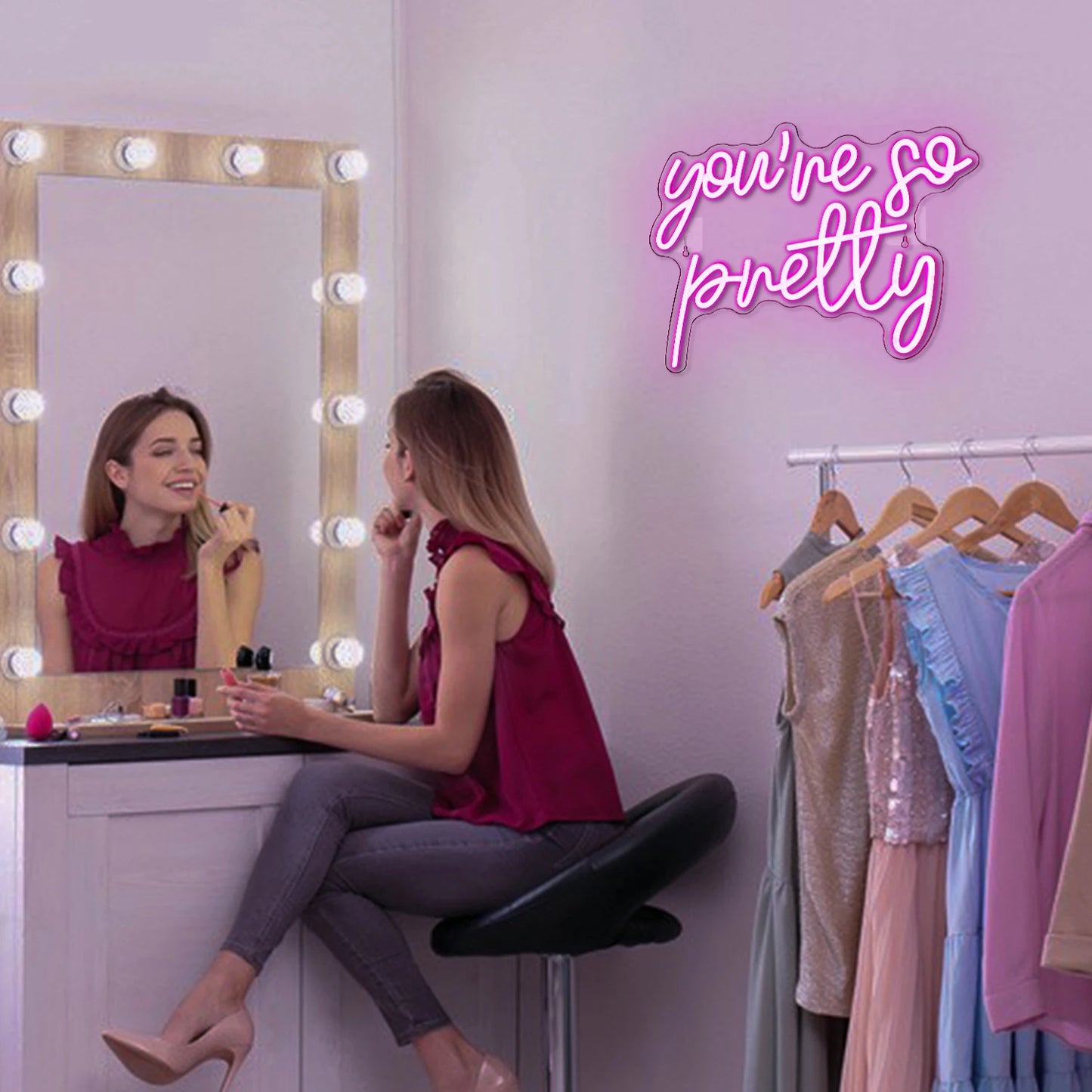 Você é tão linda 5V USB Letras de LED - Econômico