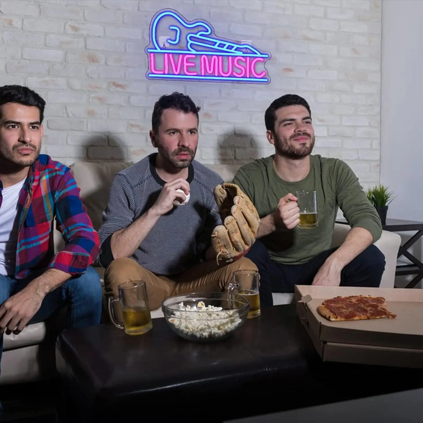 Guitarra de Música ao Vivo 5V USB Letreiro de LED - Econômico
