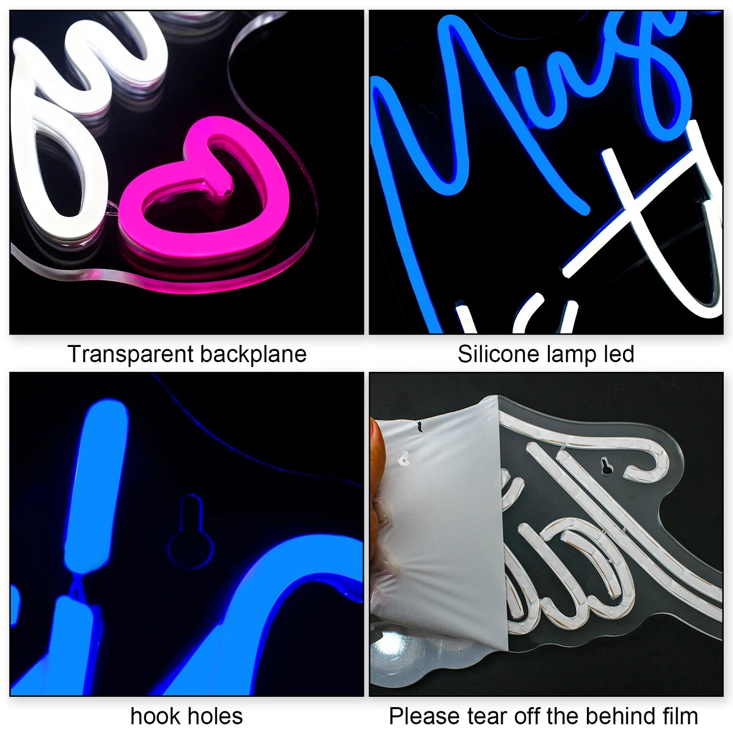 A Música é a Solução - Letreiro de LED USB 5V - Econômico