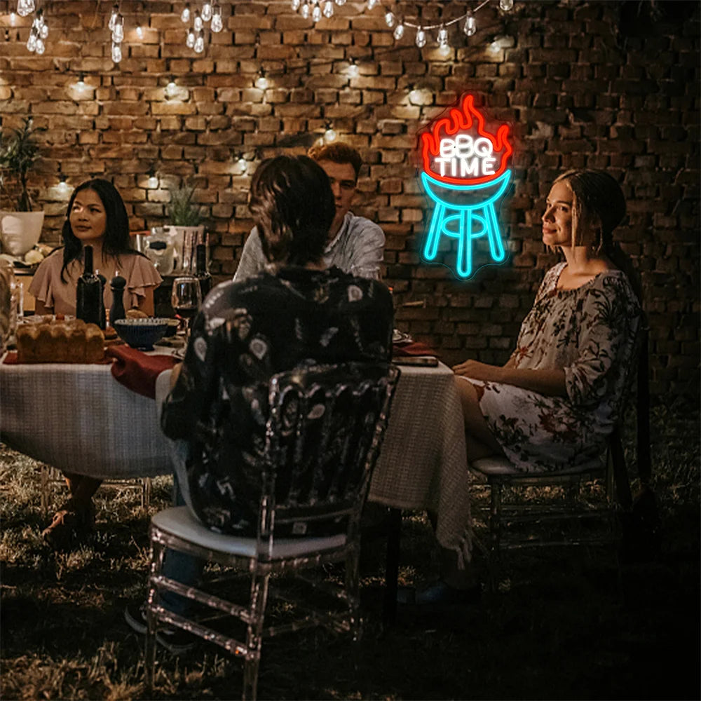 Letreiro de LED USB 5V BBQ Time - Econômico