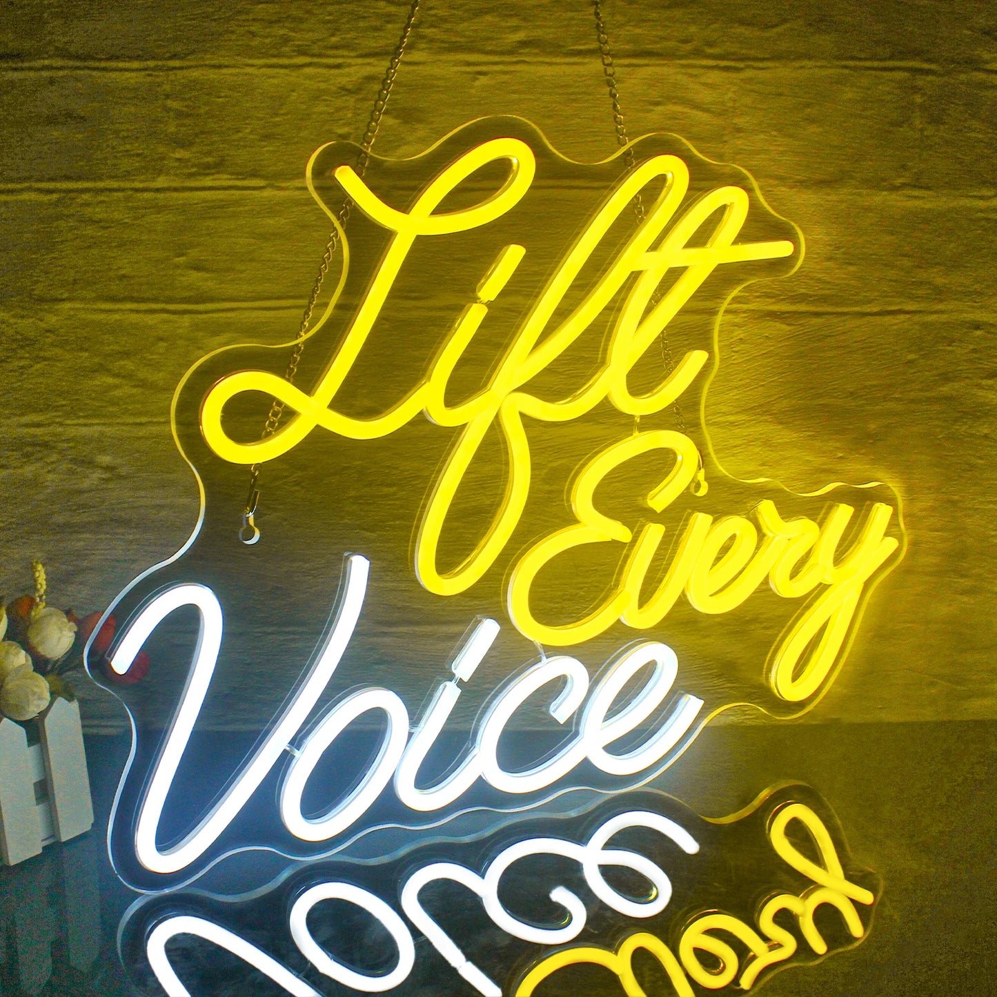 Letreiro de LED "Life Every Voice" 5V USB - Econômico