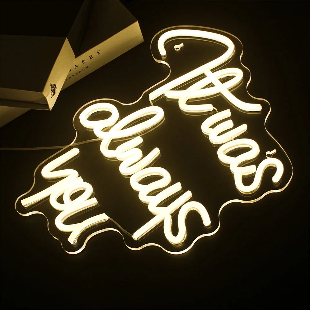 Foi sempre você Letreiro de LED USB 5V - Econômico