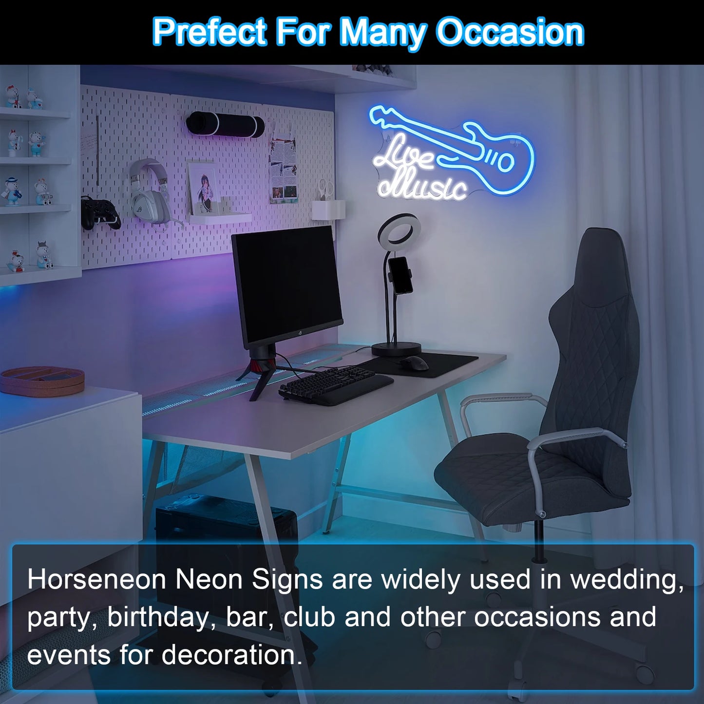 Letreiro de LED de Guitarra 5V USB - Econômico