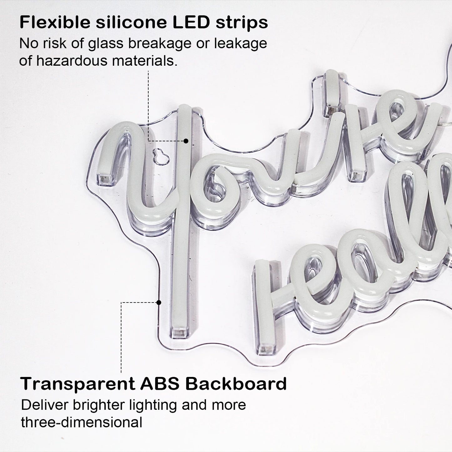 Letreiro de LED "Você é Realmente Bonita" 5V USB - Econômico