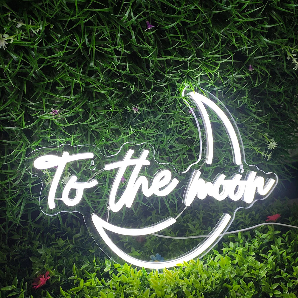 Letreiro de LED "To The Moon" 5V USB - Econômico