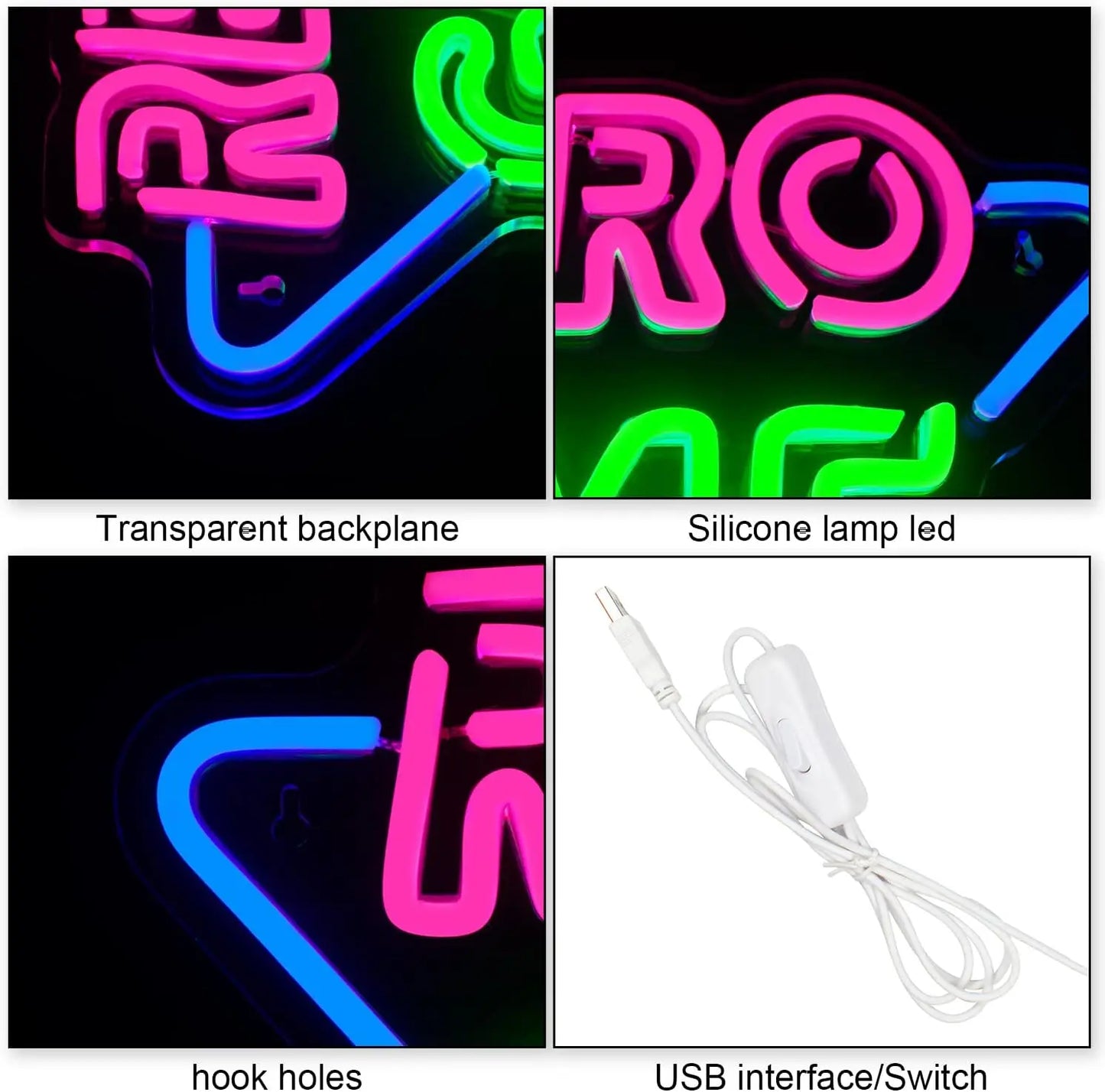 Placa de LED Neon para Jogos Retrô 5V USB - Econômica