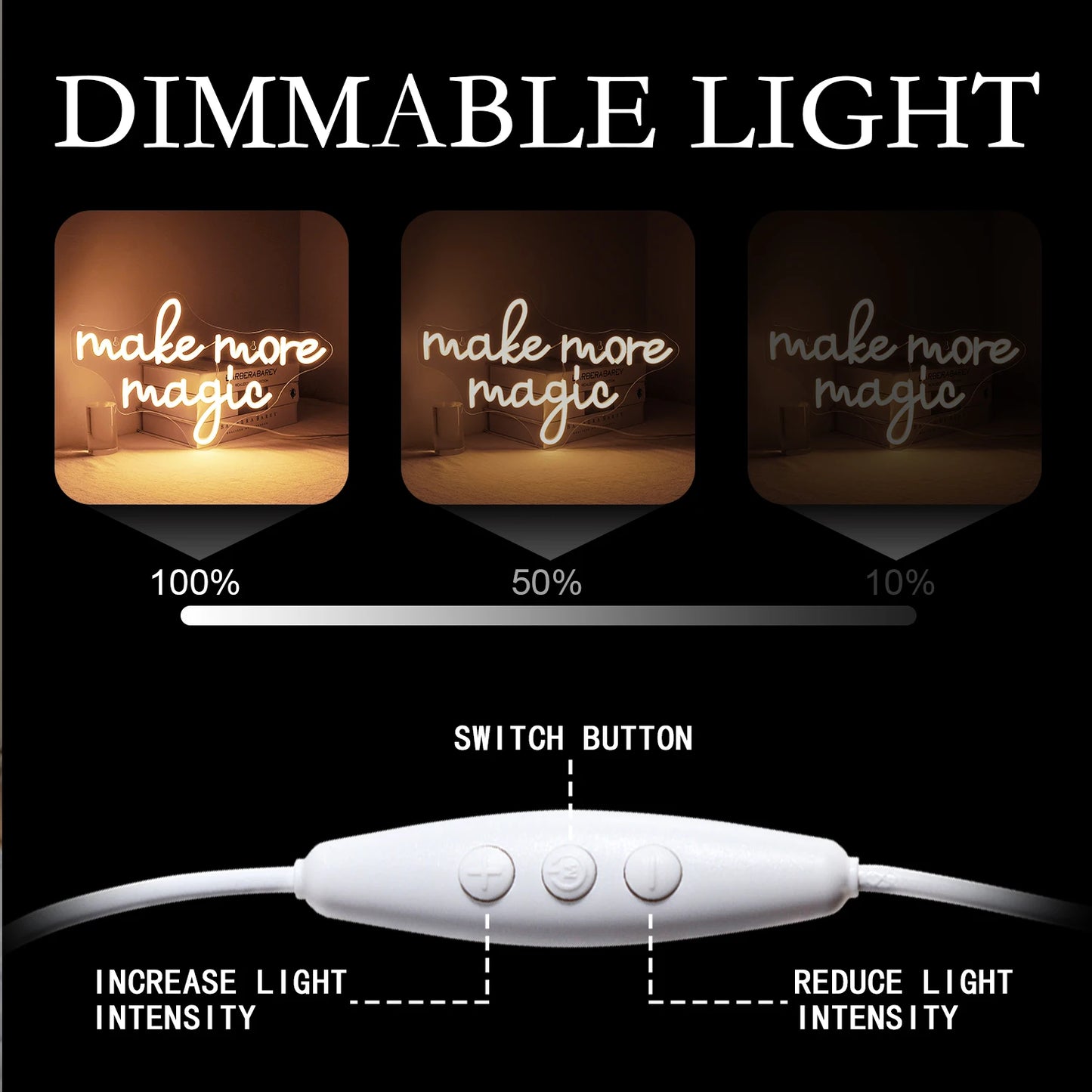 Faça Mais Magia 5V USB Letreiro de LED - Econômico