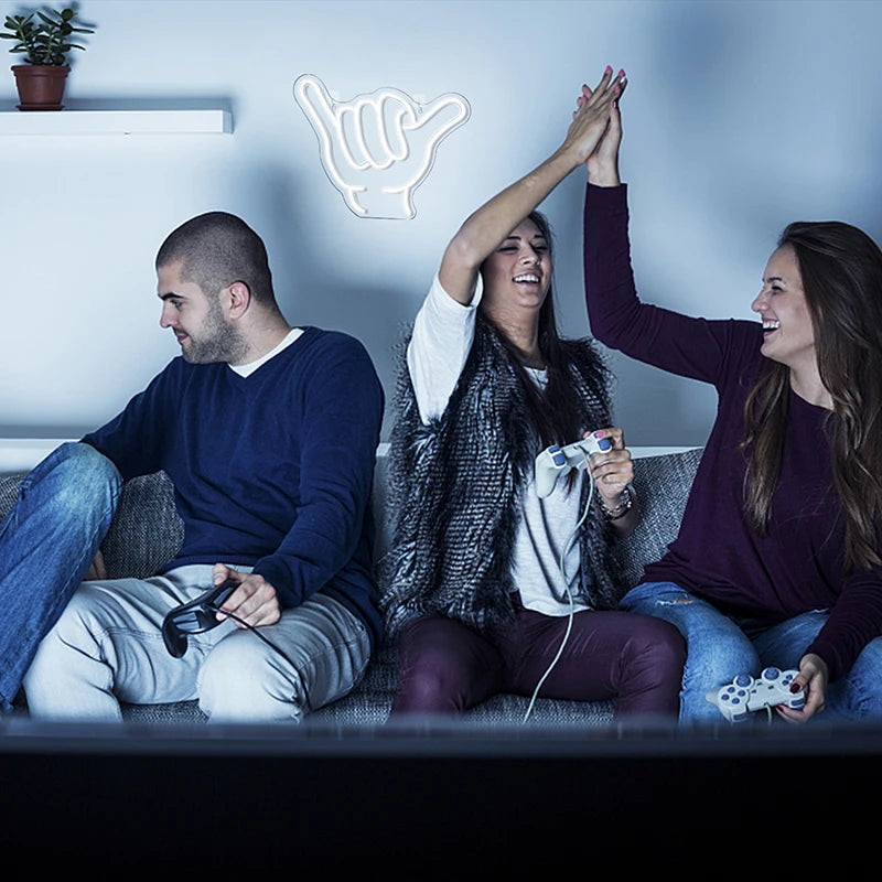 Letreiro de LED "Gesto de Incentivo e Elogio" 5V USB - Econômico