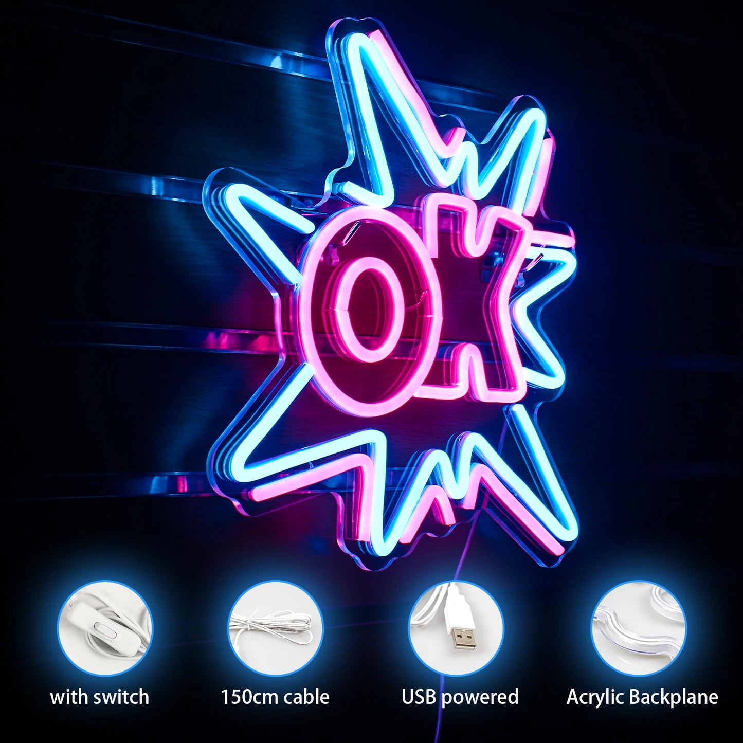 Ok 5V USB Letreiro de LED - Econômico