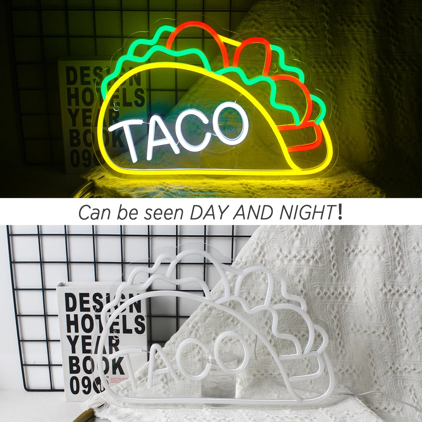 Tacos 5V USB Letreiro de LED - Econômico