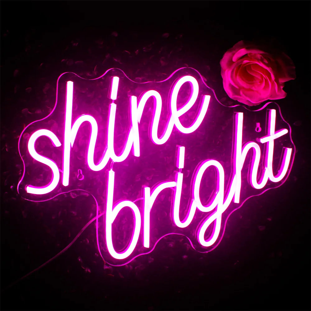 Letreiro de LED 5V USB Shine Bright - Econômico