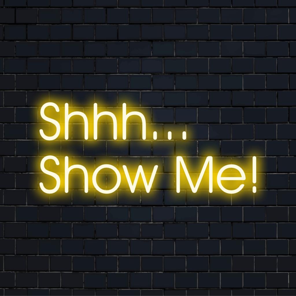 Placa de LED neon personalizada Shhh...: decoração elegante e minimalista, brilho vibrante, arte de parede exclusiva, elemento de iluminação personalizado.