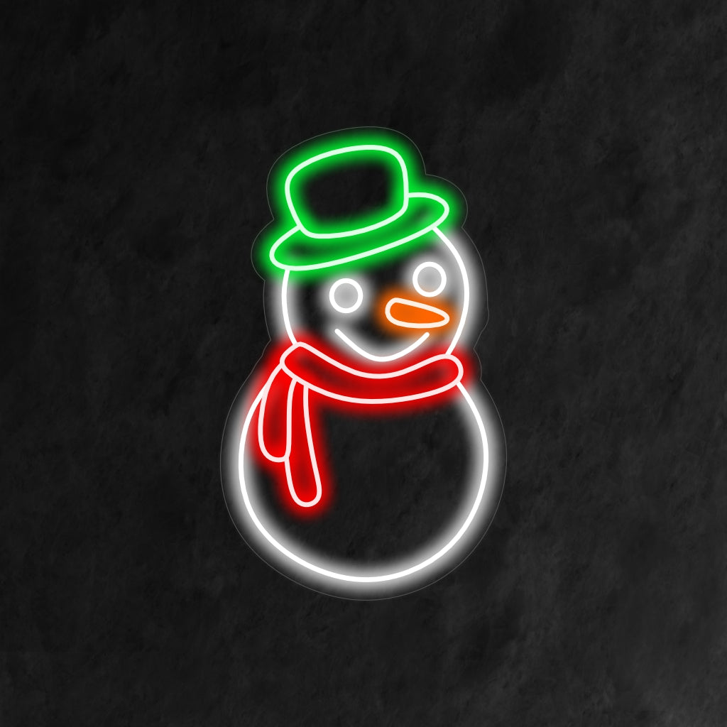O letreiro neon "Snowman" traz a magia do inverno com seu design festivo, lançando um brilho alegre para um ambiente alegre e encantador em seu espaço.
