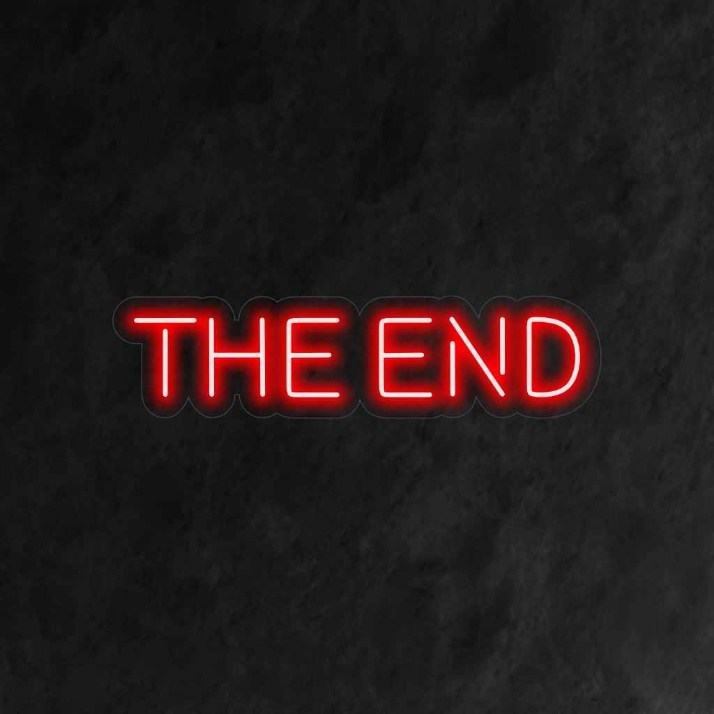 "The End Neon Sign" é uma adição de inspiração cinematográfica ao seu interior, criando uma atmosfera de finais de filmes clássicos. Uma luz neon única.