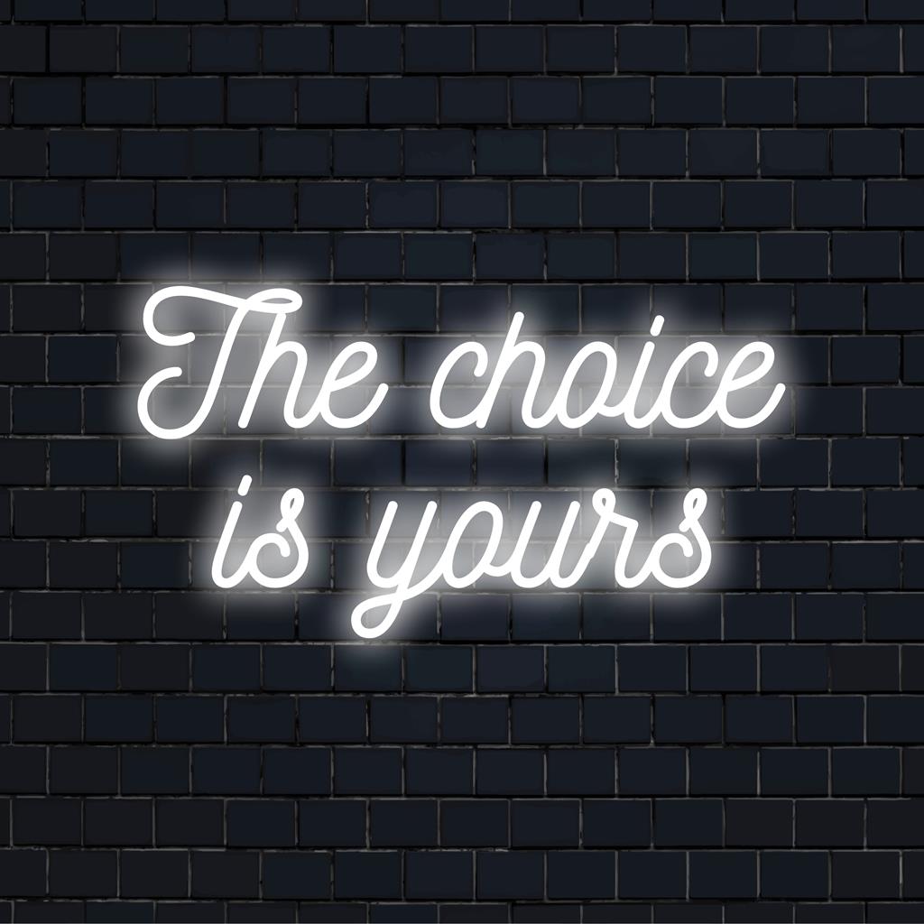 A frase escolhida por você em um brilho radiante de LED, personificando a maestria em neon personalizado da marca The Art Neon. Letreiro de neon de LED personalizado.