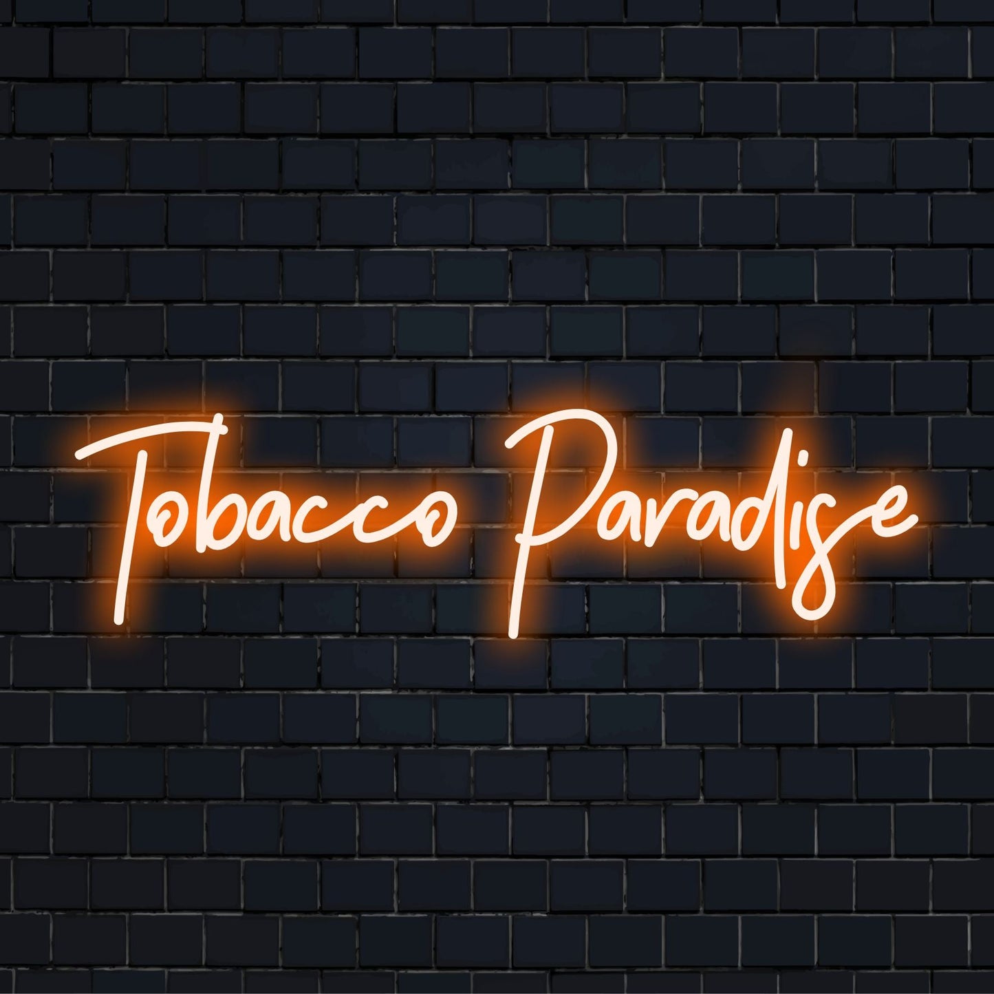 Letreiro de LED neon vibrante ilumina o "Tobacco Paradise", misturando elegância artística com decoração moderna de neon personalizada.