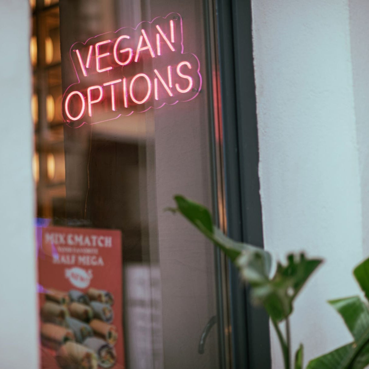 Letreiro de neon com opções veganas - The Art Neon