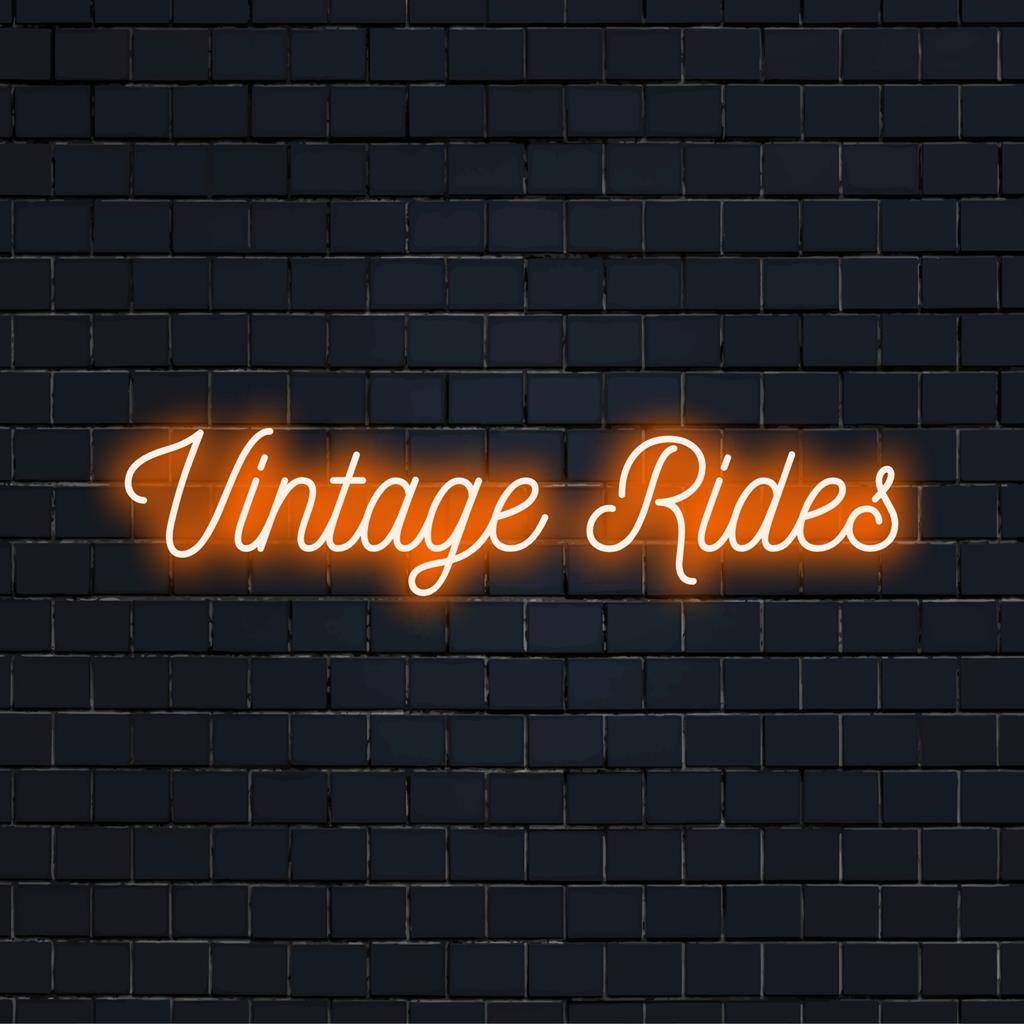 Placa de neon LED personalizada com design de carro antigo; perfeita para decoração com luz neon e entusiastas de arte de parede sob medida.