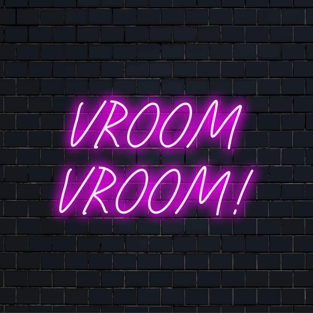 Vrum Vrum! Letreiro de LED neon personalizado que ilumina espaços com design elegante, perfeito para uma decoração vibrante e um estilo único.