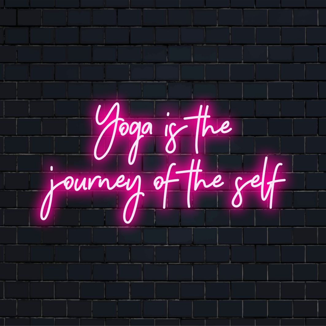 Placa de LED neon personalizada com letras elegantes; complemento perfeito para espaços serenos; emite um brilho calmante para os amantes de ioga.