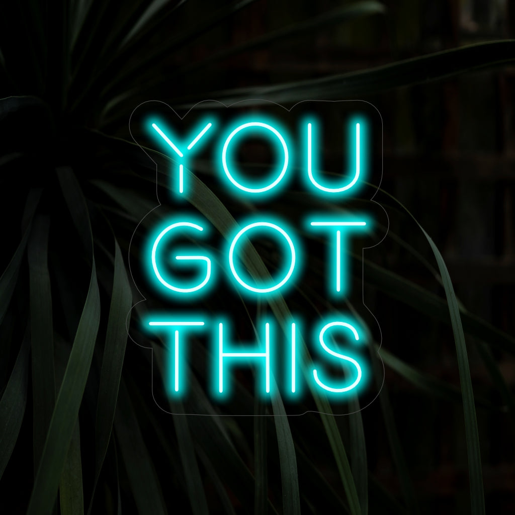 "You Got This Neon Sign" motiva com seu brilho encorajador, criando uma atmosfera positiva e determinada que inspira confiança e determinação em seu espaço.