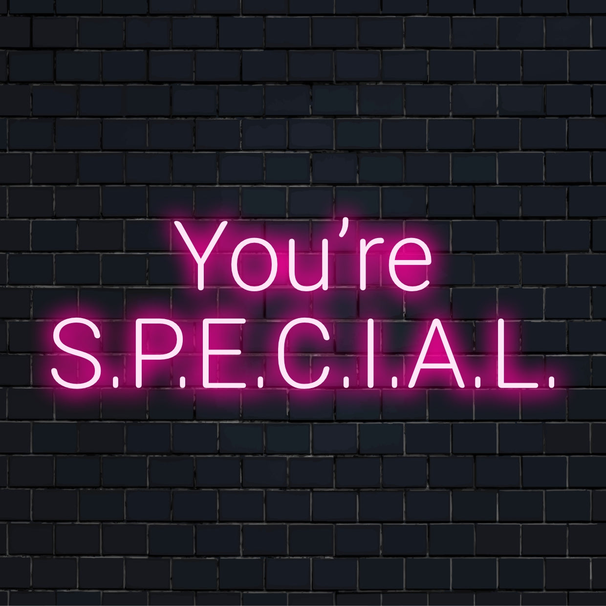 Placa de neon LED personalizada com inscrição rosa suave "Você é especial", perfeita para decoração neon personalizada e arte neon para presente.