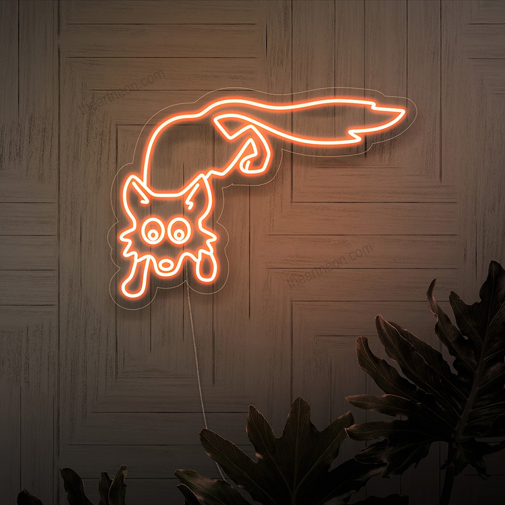 A placa de neon de raposa é uma adição cativante à decoração com tema de vida selvagem, emanando uma sensação de charme e emitindo uma luz cativante.