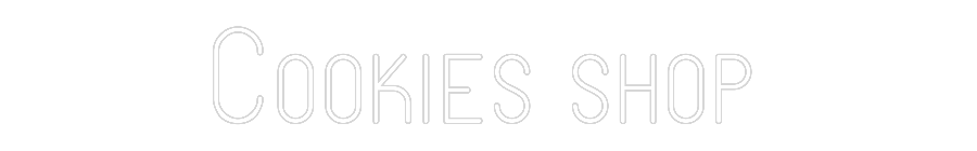 Enseigne au néon personnalisée : Cookies shop