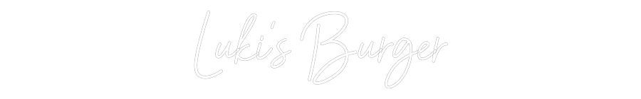 Egyedi neonfelirat: Luki’s Burger