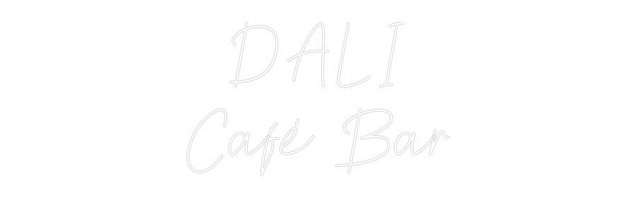 Προσαρμοσμένη Νέον Πινακίδα: DALI 
Café B...