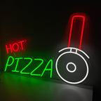 Placa de neon "Hot Pizza" - The Art Neon