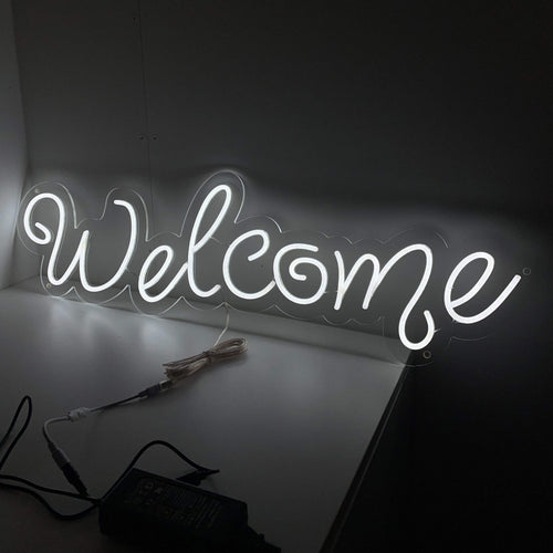 Letreiro de neon de boas-vindas - The Art Neon