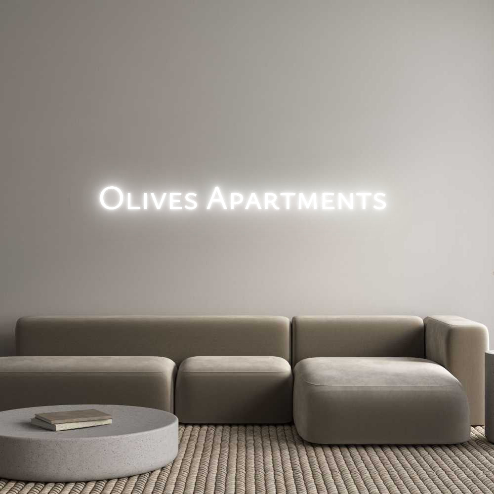 Personalize: Letreiro Luminoso para Apartamento Olive