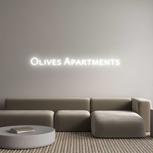 Personalize: Letreiro Luminoso para Apartamento Olive