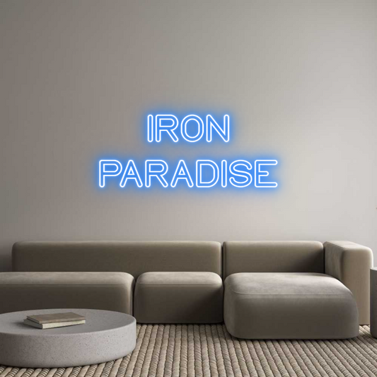 Letreiro Luminoso Personalizado: IRON PARADISE