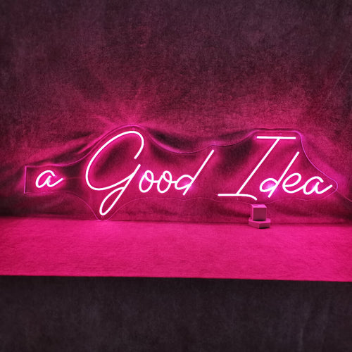 Letreiro de neon "Uma boa ideia" - The Art Neon